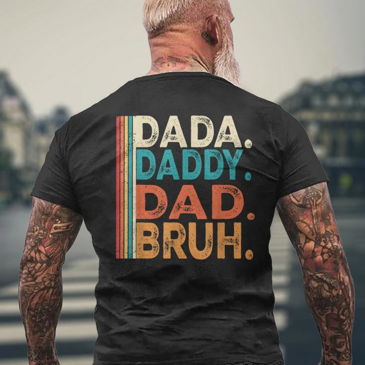 Vintage Dada Daddy Dad Bruh Fathers Day Dad 2024 Men's T-shirt Back Print Gifts for Old Men