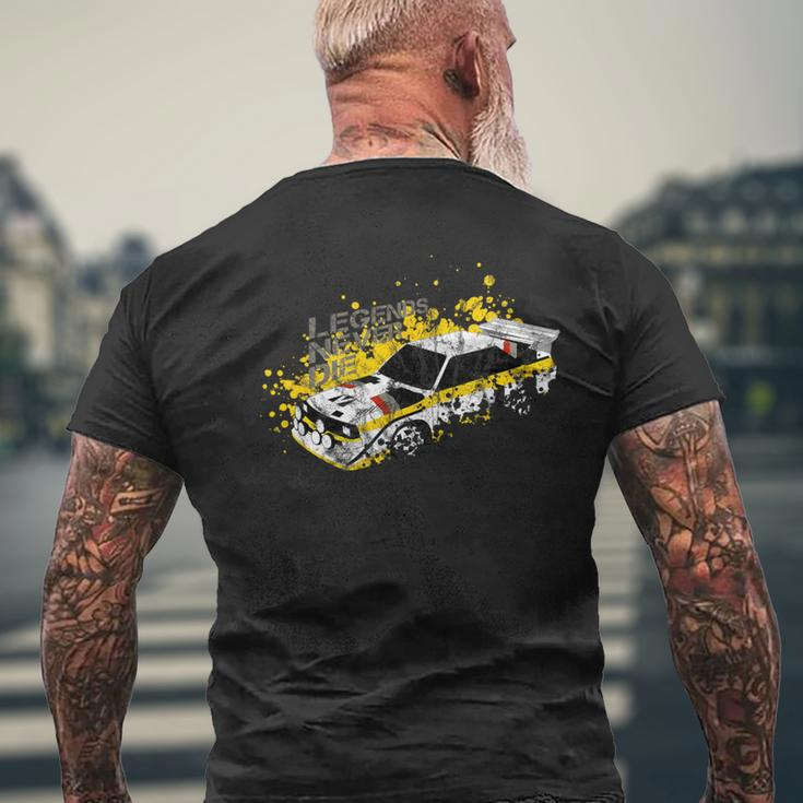 Vintage German Group B Rally Car Racing Motorsport Livery Men's T-shirt Back Print Gifts for Old Men