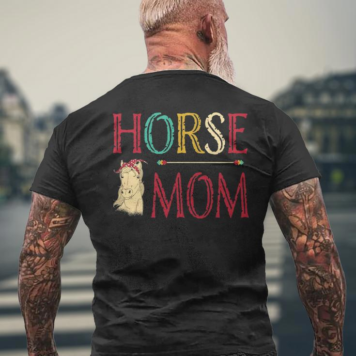 Vintage Horse Graphic Equestrian Mom Cute Horse Riding Men's T-shirt Back Print Gifts for Old Men