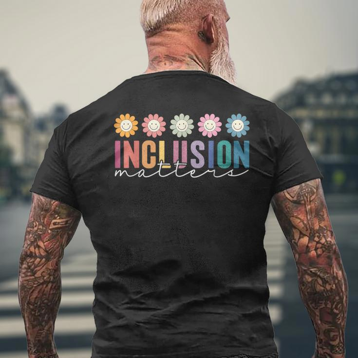 Vintage Inclusion Matters Special Education Neurodiversity Men's T-shirt Back Print Gifts for Old Men
