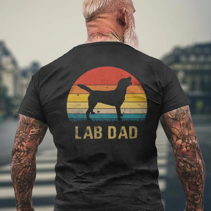 Vintage Lab Dad Labrador Retriever Dog Dad Men's T-shirt Back Print Gifts for Old Men