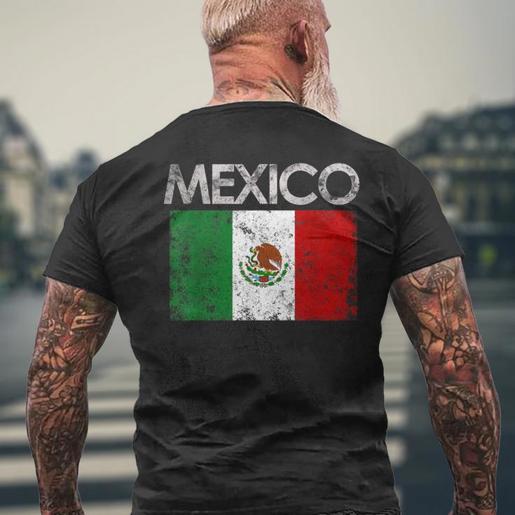 Vintage Mexico Mexican Flag Pride Men's T-shirt Back Print Gifts for Old Men