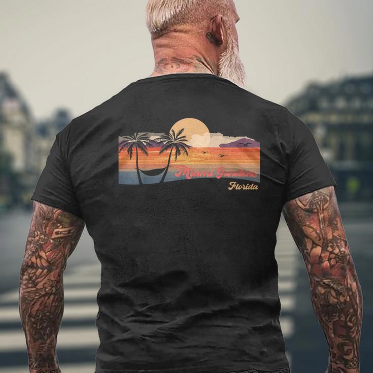 Vintage Miami Gardens Florida Beach T-Shirt mit Rückendruck Geschenke für alte Männer