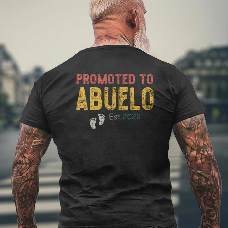 Vintage Promoted To Abuelo Est 2022 Father's Day Mens Back Print T-shirt Gifts for Old Men