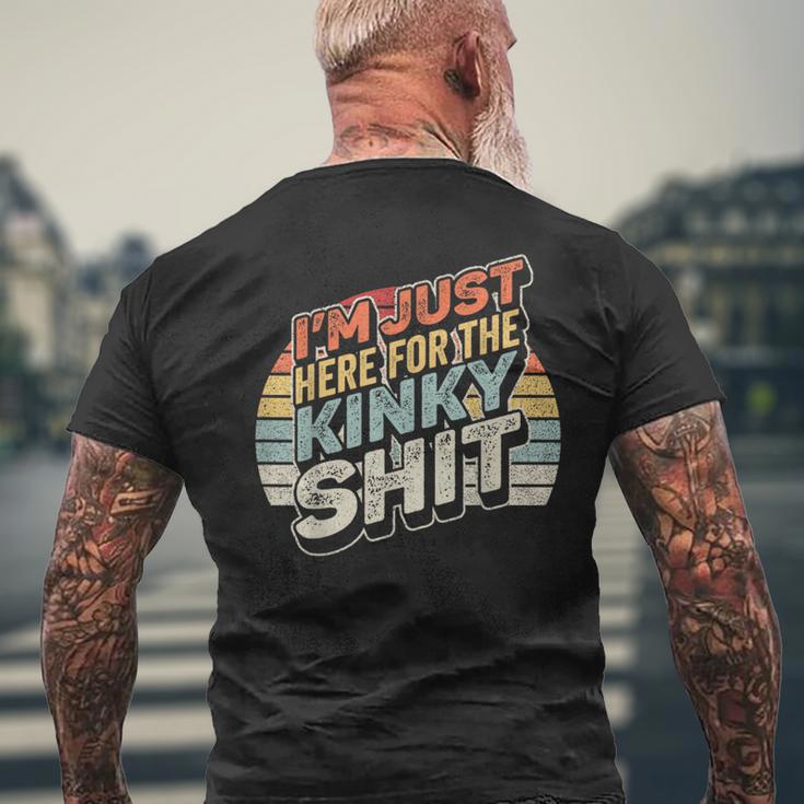 Vintage Retro Ich Bin Nur Hier Für Den Kinky Bdsm S T-Shirt mit Rückendruck Geschenke für alte Männer