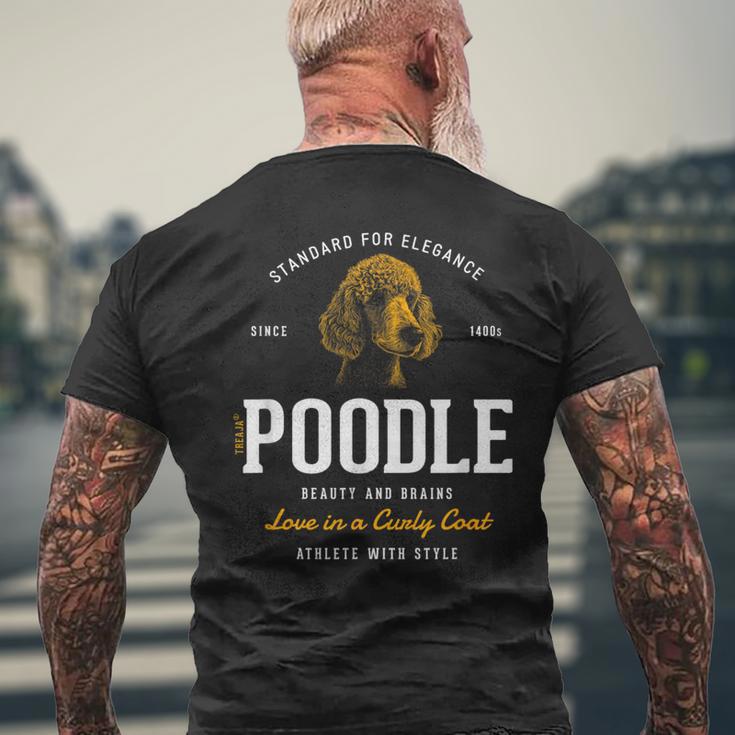 Vintage Style Retro Poodle T-Shirt mit Rückendruck Geschenke für alte Männer