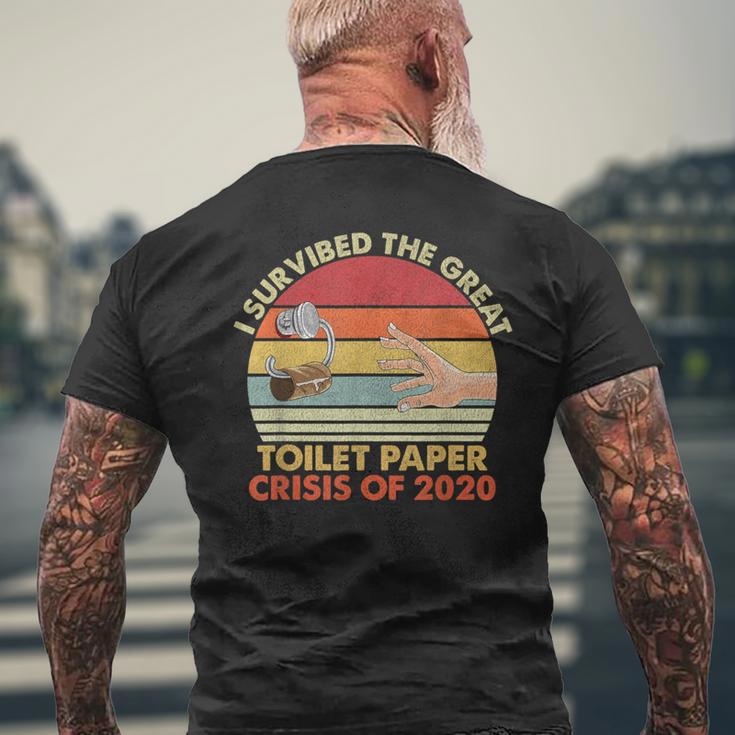 Vintage I Survived The Great Toilet Paper Crisis Of 2020 Men's T-shirt Back Print Gifts for Old Men