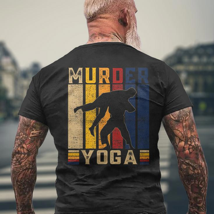 Vintage Yoga Martial Arts Jiu Jitsu Karate Sports Men's T-shirt Back Print Gifts for Old Men
