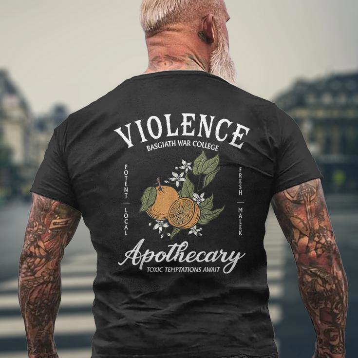 Violence Basgiath College Apothecary Toxic Temptations Await Men's T-shirt Back Print Gifts for Old Men