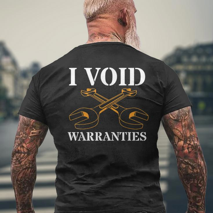 I Void Warranties Wrench For Car Lovers & Mechanics Men's T-shirt Back Print Gifts for Old Men