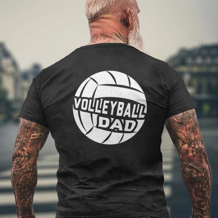 Volleyball Dad Game Sport Lover Mens Back Print T-shirt Gifts for Old Men