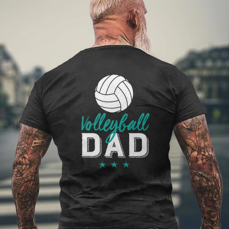 Volleyball Dad Proud Father And Sports Parents Mens Back Print T-shirt Gifts for Old Men