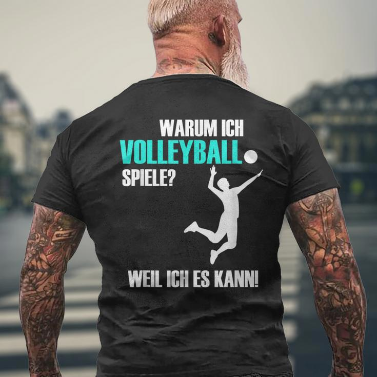 Volleyballer Idea For Volleyballer T-Shirt mit Rückendruck Geschenke für alte Männer