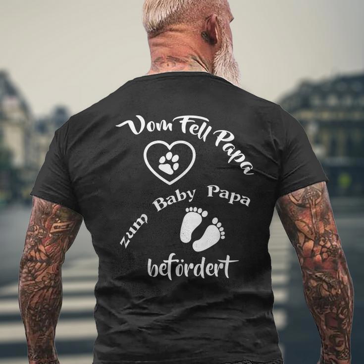 Vom Fell Papa Zum Baby Papa Befördert Fell Papa S T-Shirt mit Rückendruck Geschenke für alte Männer