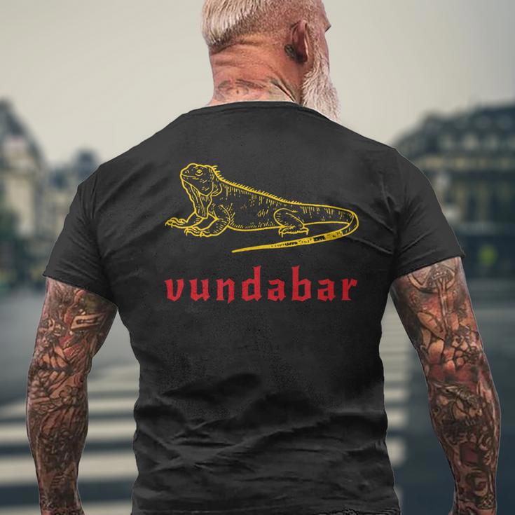 Vundabar Aesthetic Red And Yellow Lizard Men's T-shirt Back Print Gifts for Old Men