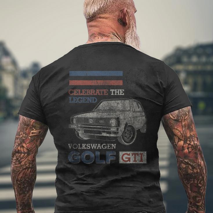 Vw Gti Legend Blue T-Shirt mit Rückendruck Geschenke für alte Männer