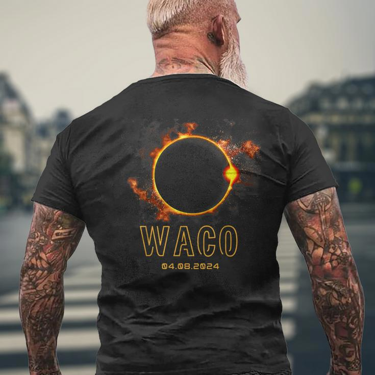 Waco Texas Total Solar Eclipse 2024 April 8Th Souvenir Men's T-shirt Back Print Gifts for Old Men