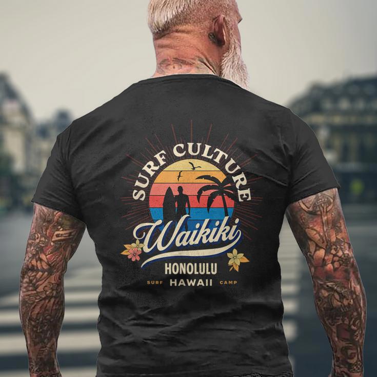 Waikiki Surf Culture Beach Men's T-shirt Back Print Gifts for Old Men