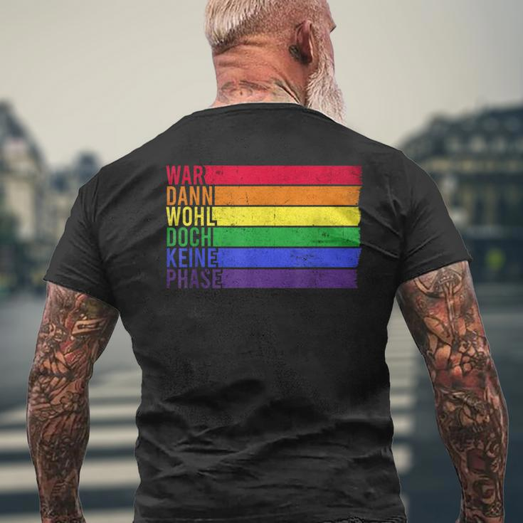 War Wohl Doch Keine Phase Kurzärmliges Herren-T-Kurzärmliges Herren-T-Shirt - Regenbogen LGBTQ Flagge Design, Schwarz Geschenke für alte Männer