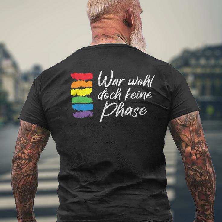 War Wohl Doch Keine Phase Mit Regenbogen Gay Flagge Lgbtq T-Shirt mit Rückendruck Geschenke für alte Männer