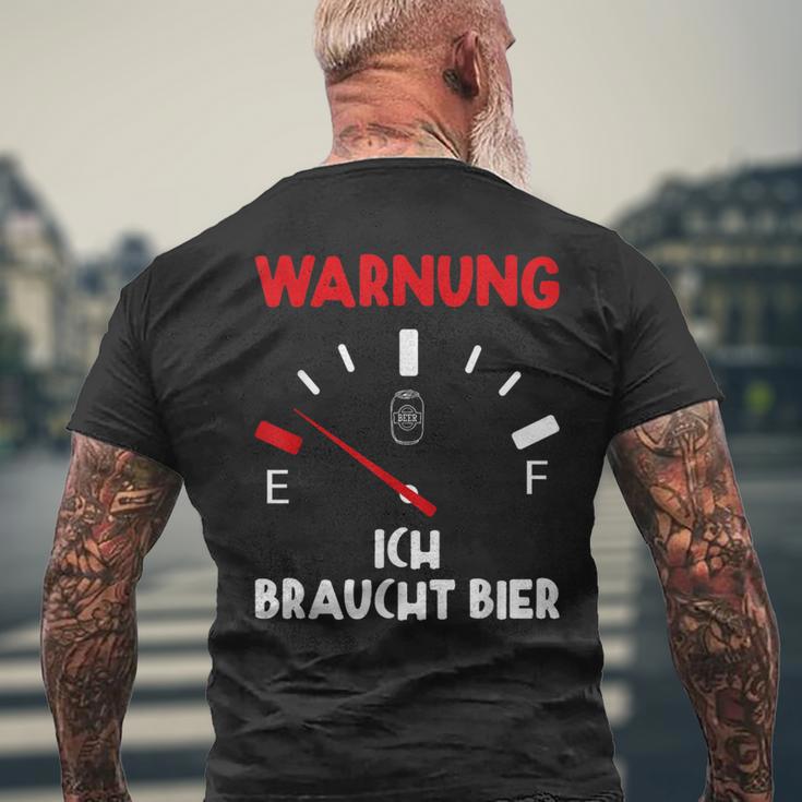 Warnung Ich Brauche Bier Lustige T-Shirt mit Rückendruck Geschenke für alte Männer