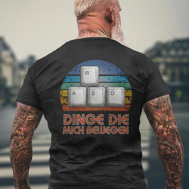 Wasd Pc Gamer Video Game Gaming Gamer For Gamer T-Shirt mit Rückendruck Geschenke für alte Männer