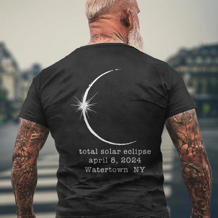 Watertown Ny Solar Total Eclipse April 2024 New York Men's T-shirt Back Print Gifts for Old Men