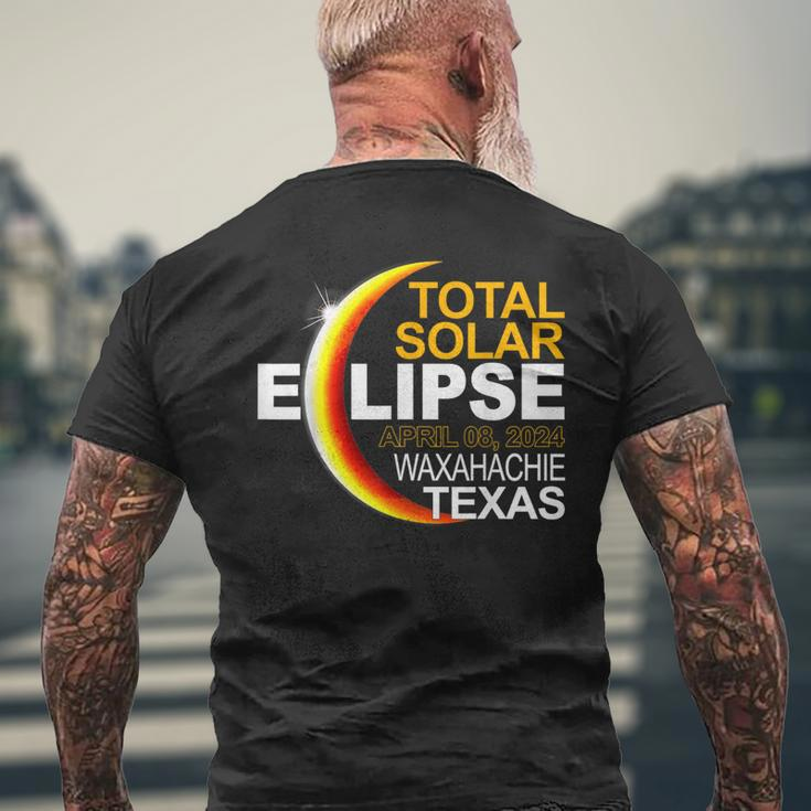 Waxahachie Texas Total Solar Eclipse April 8 2024 Men's T-shirt Back Print Gifts for Old Men