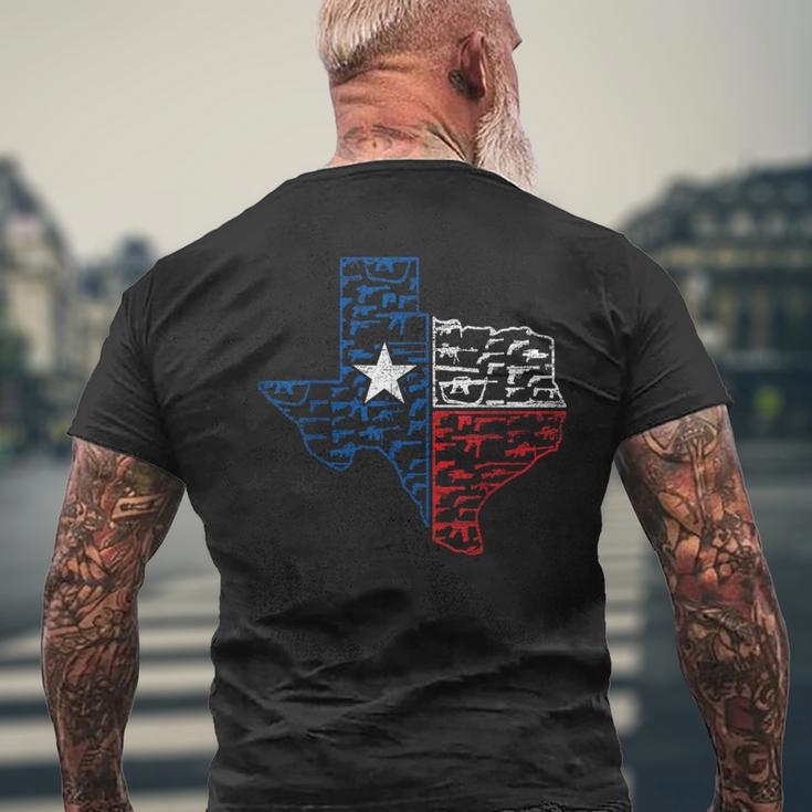 Weapons Texas Flag Usa Texas T-Shirt mit Rückendruck Geschenke für alte Männer