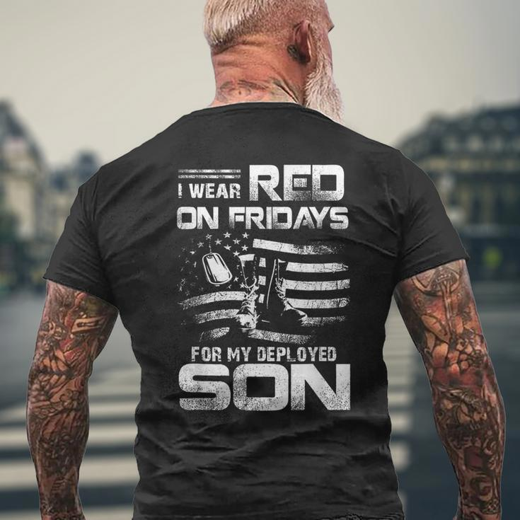 I Wear Red On Friday For My Son Support Our Troops Men's T-shirt Back Print Gifts for Old Men