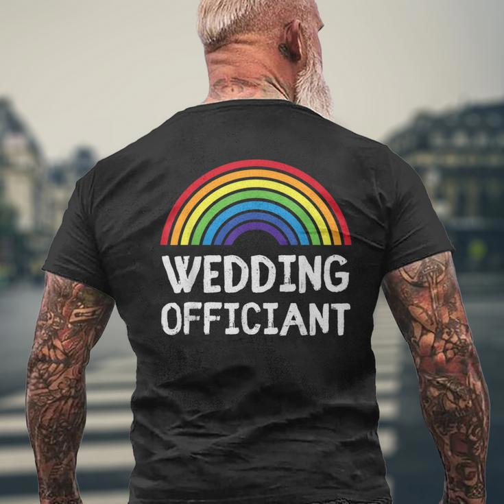 Wedding Officiant Lgbt Lesbian Gay Wedding Marriage Ceremony Men's T-shirt Back Print Gifts for Old Men