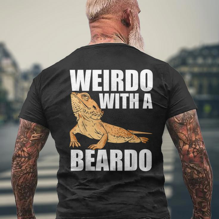 Weirdo With A Beardo Bearded Dragon Enthusiast Reptile Men's T-shirt Back Print Gifts for Old Men