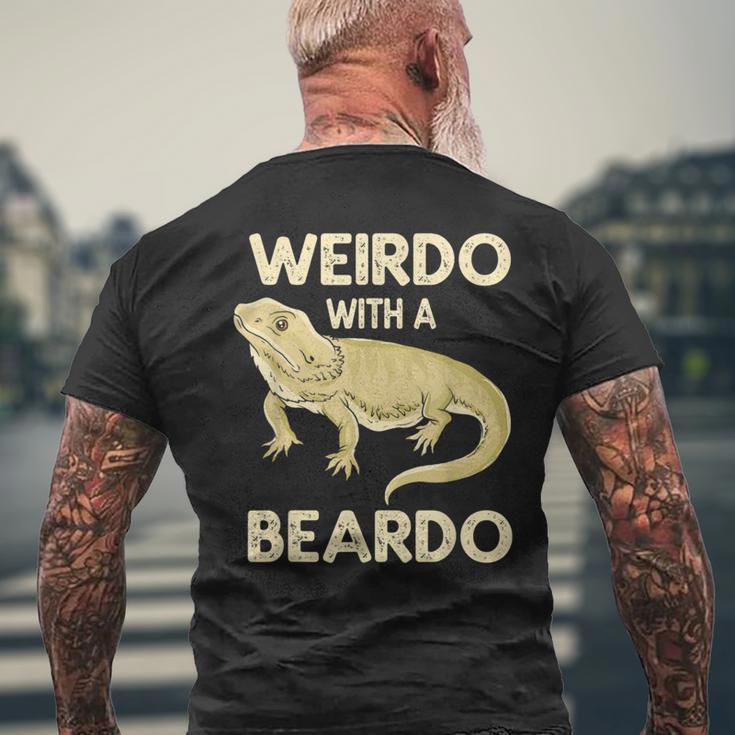 Weirdo With A Beardo Bearded Dragon Lizard Men's T-shirt Back Print Gifts for Old Men