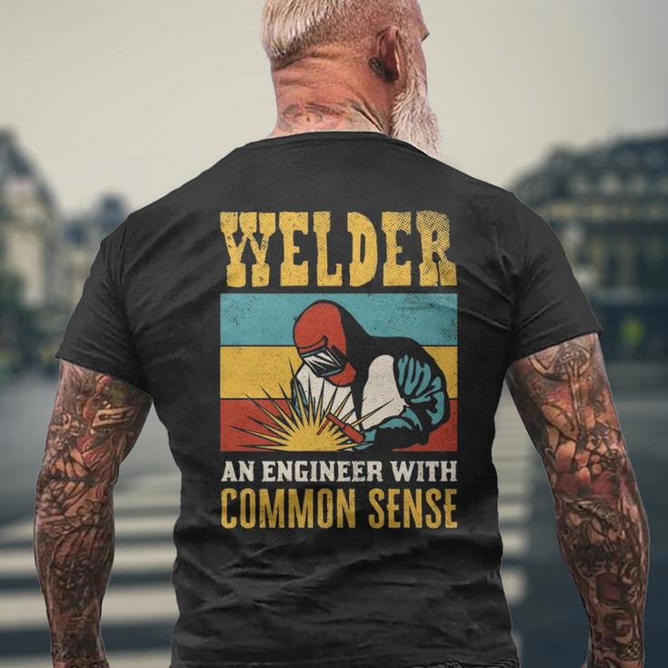 Welder An Engineer Welding Vintage Weld Welders Men's T-shirt Back Print Gifts for Old Men