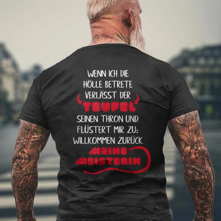 Wenn Ich Die Hölle Betrete I Devil T-Shirt mit Rückendruck Geschenke für alte Männer
