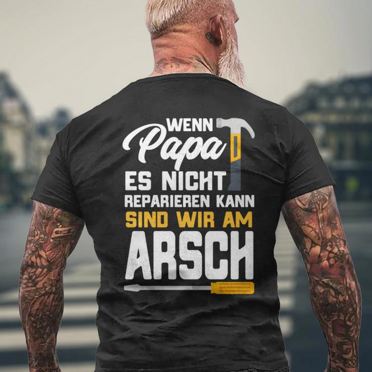 Wenn Papa Es Nicht Reparieren Kann Dad Craftsman T-Shirt mit Rückendruck Geschenke für alte Männer