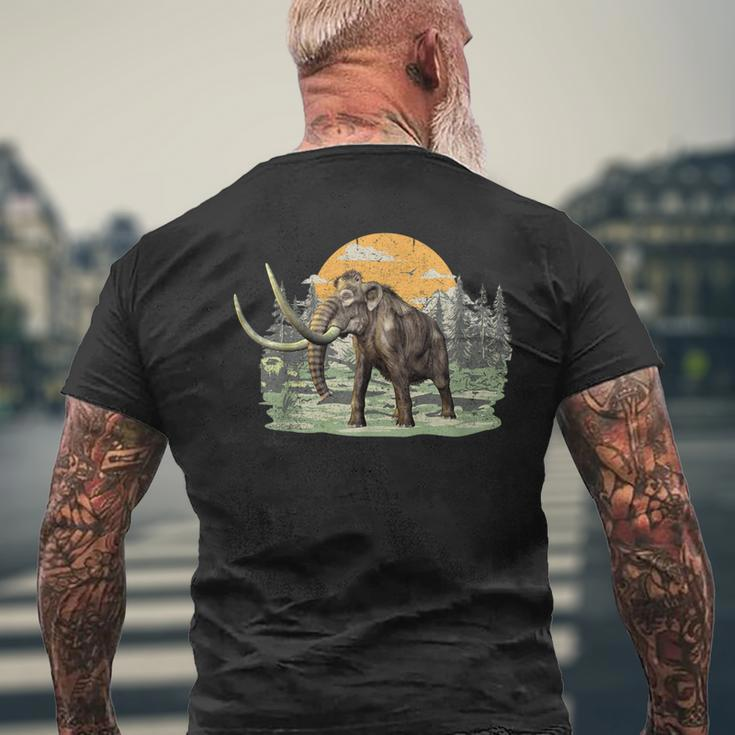 Wholly Mammoth Dinosaur Lover Vintage Distressed Boys Men's T-shirt Back Print Gifts for Old Men