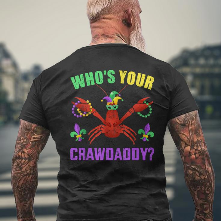 Who's Your Crawdaddy With Beads For Mardi Gras Carnival Men's T-shirt Back Print Gifts for Old Men
