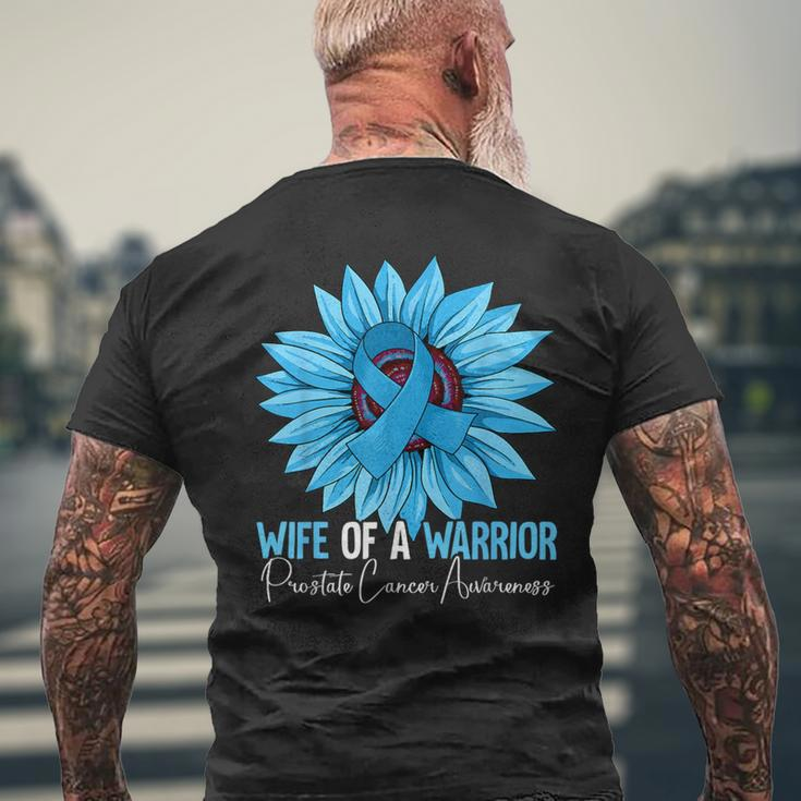 Wife Of A Warrior Prostate Cancer Awareness Men's T-shirt Back Print Gifts for Old Men
