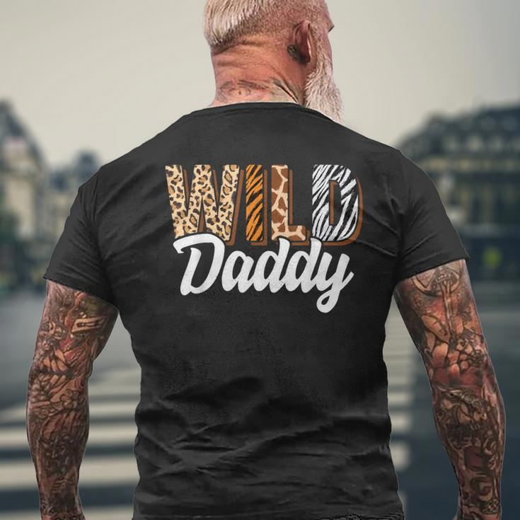 Wild Daddy Zoo Born Two Be Wild B-Day Safari Jungle Animal Men's T-shirt Back Print Gifts for Old Men