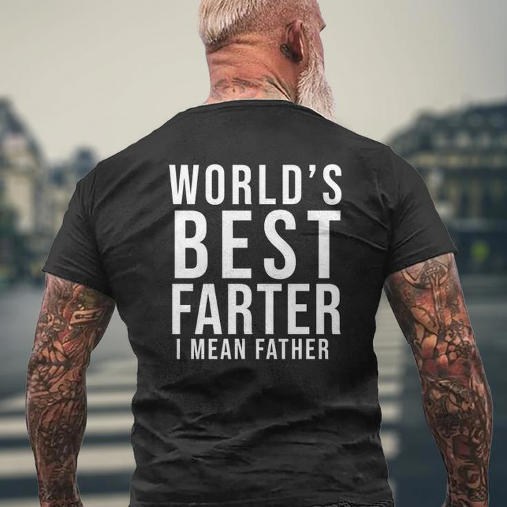 World's Best Farter I Mean Father Father's Day Husband Father's Day Gif Mens Back Print T-shirt Gifts for Old Men