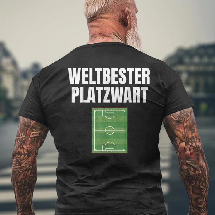 Worlds Best Platzwart Greenkeeper Football Pitch T-Shirt mit Rückendruck Geschenke für alte Männer