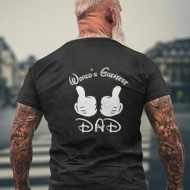 Worlds Greatest Dad Mens Back Print T-shirt Gifts for Old Men