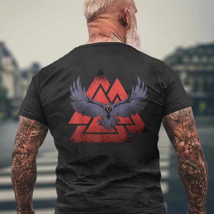 Wotansknoten Odin Ravens Valknut Valhalla Odinskind Wodan T-Shirt mit Rückendruck Geschenke für alte Männer