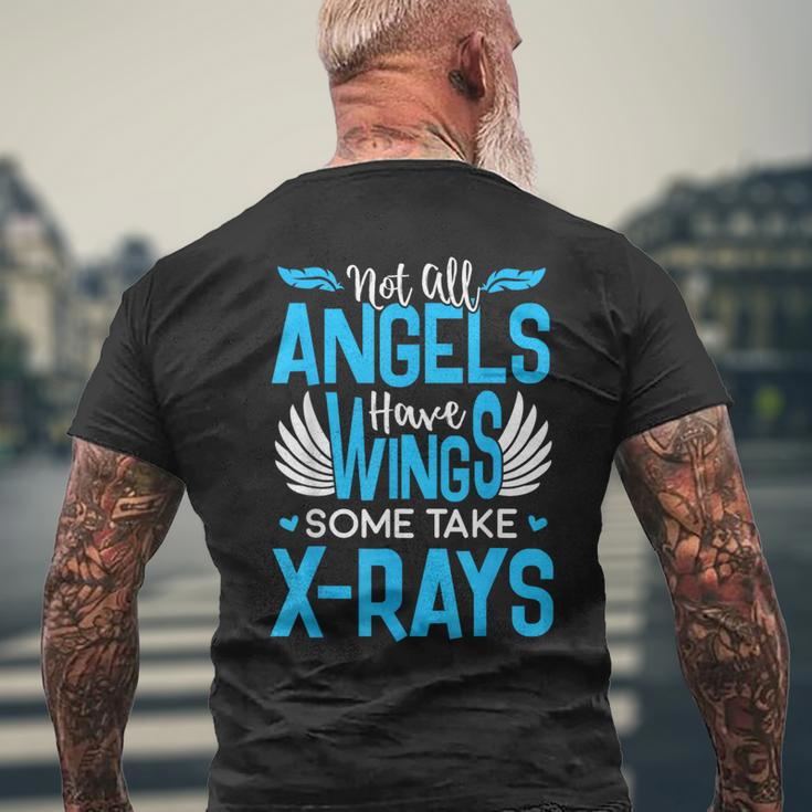 X-Ray Tech Angel Wings Radiology Tech Graduation Men's T-shirt Back Print Gifts for Old Men