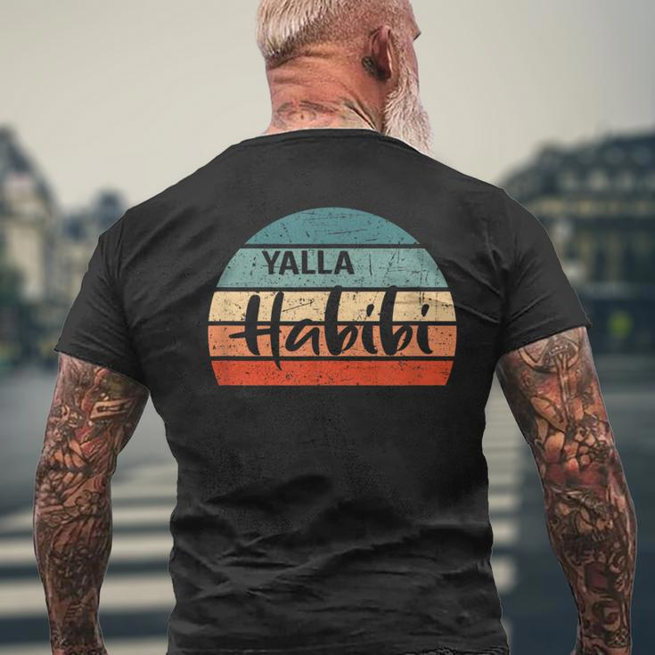 Yalla Habibi Arabisch Für Auf Geht´S Mein Freund Und Bruder T-Shirt mit Rückendruck Geschenke für alte Männer