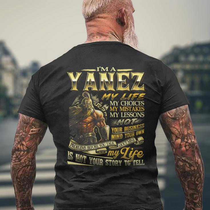 Yanez Family Name Yanez Last Name Team Men's T-shirt Back Print Gifts for Old Men