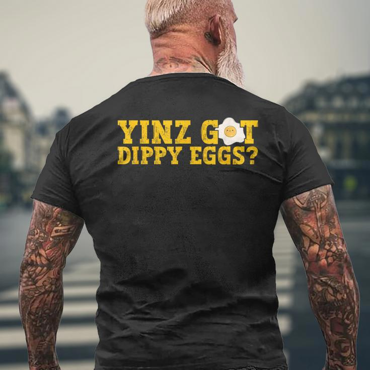 Yinz Got Dippy Eggs Jagoff Pittsburgh Pennsylvania Yinzer Men's T-shirt Back Print Gifts for Old Men