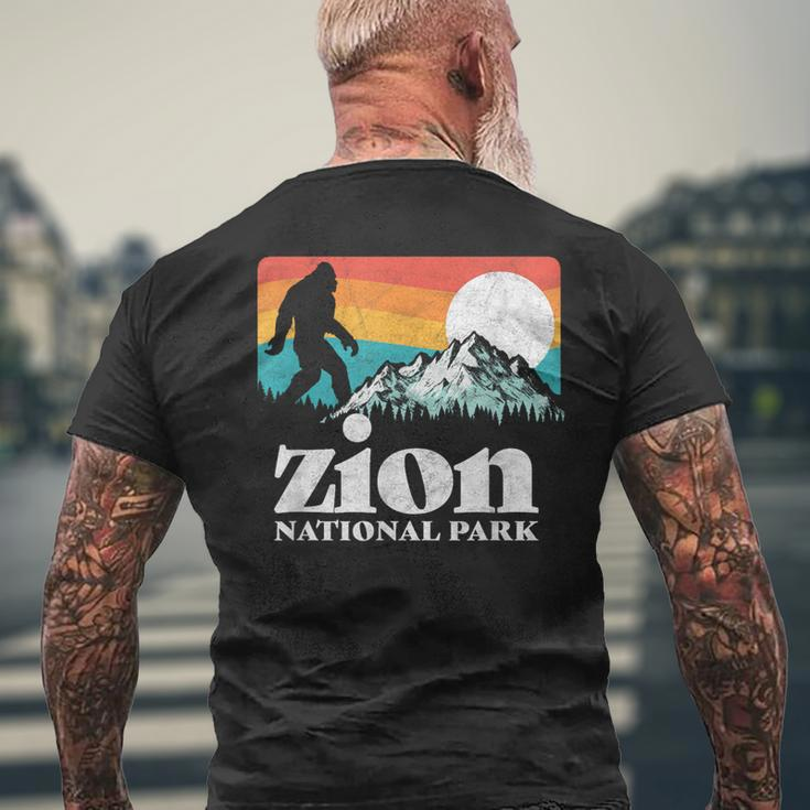 Zion National Park Utah Bigfoot Mountains Men's T-shirt Back Print Gifts for Old Men