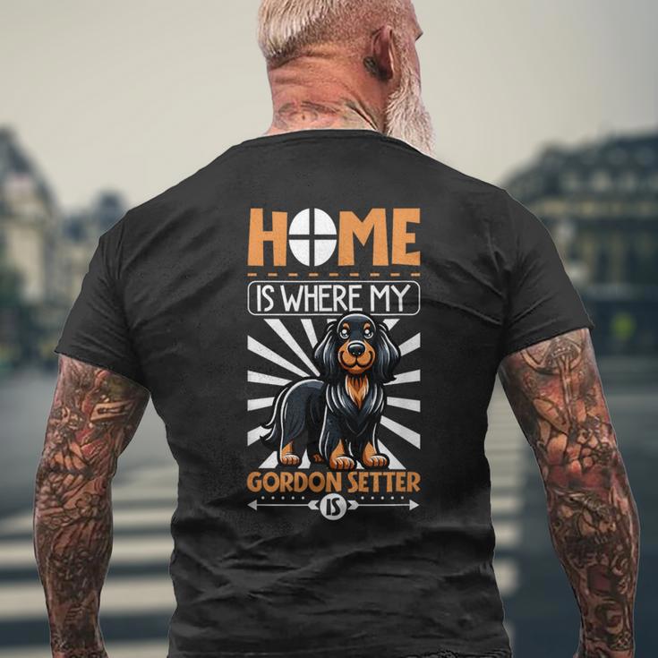 Zuhause Gordon Setter T-Shirt mit Rückendruck Geschenke für alte Männer